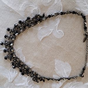Beautiful necklace with black stones.